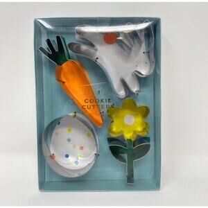 Meri Meri Easter Spring 4 Cookie Cutters NEW Bunny, Carrot, Flower, Egg